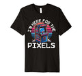 80S Arcade Nostalgia Pixel Art Video T-Shirt - Graphic Print for Adults - T-Shirt, Sweatshirt, Hoodie