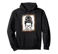 Messy Bun Soccer Mom Leopard Family Hoodie - Trendy Graphic Men Women - T-Shirt, Sweatshirt, Hoodie