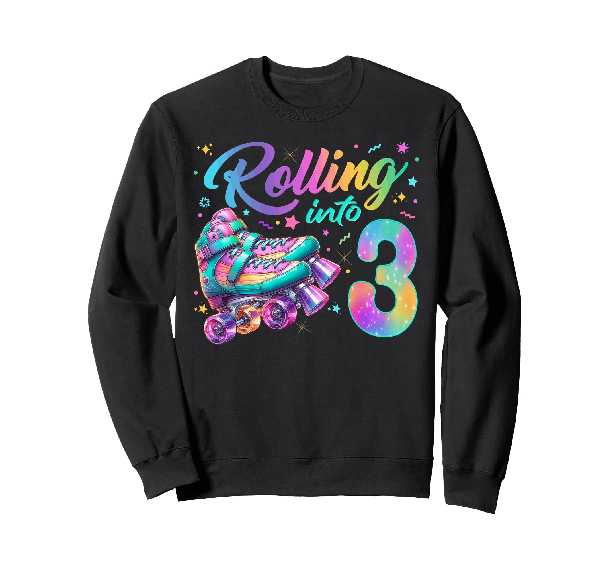 Roller Skates Birthday Skating Party Sweatshirt - Custom Art Print Unisex - T-Shirt, Sweatshirt, Hoodie