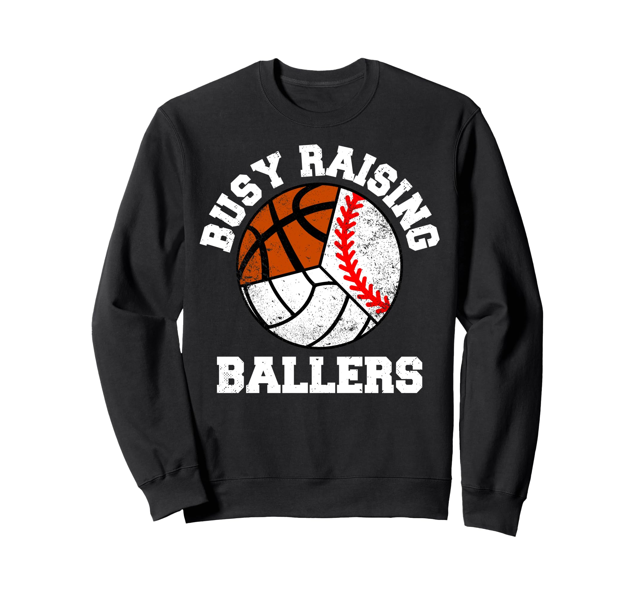 Busy Raising Ballers Baseball Sweatshirt - Unique Graphic Men Women - T-Shirt, Sweatshirt, Hoodie