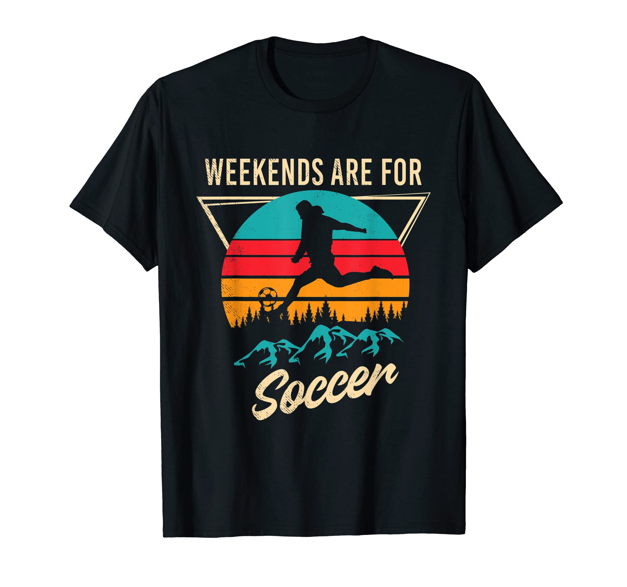 Soccer Funny Weekends Are Funny Art T-Shirt - Minimalist Print for Adults - T-Shirt, Sweatshirt, Hoodie