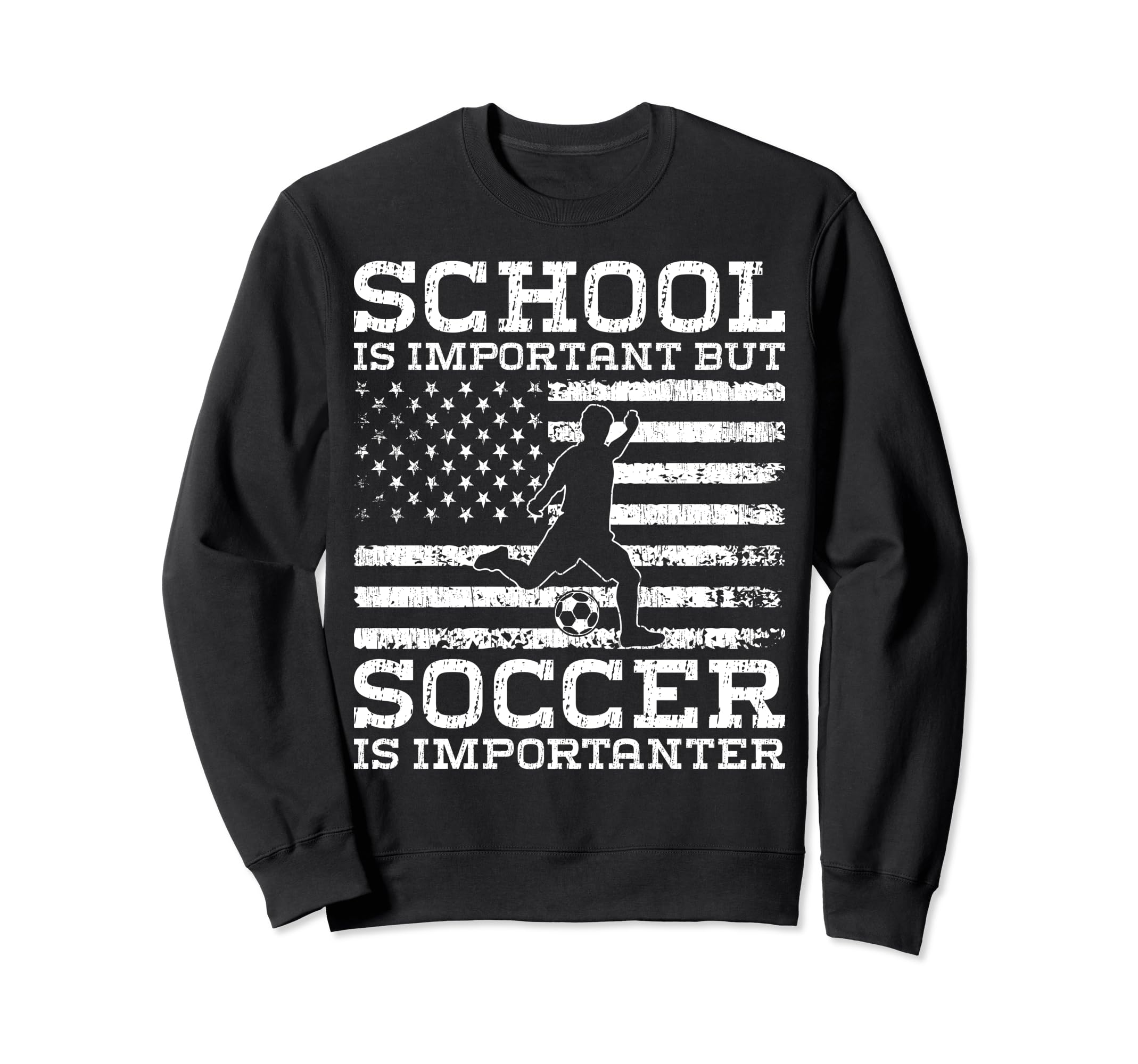 School Is Important But Soccer Sweatshirt - Fun Novelty Design for Adults - T-Shirt, Sweatshirt, Hoodie