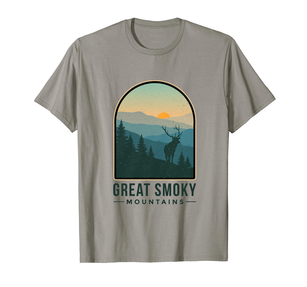 Great Smoky Mountains Deer National T-Shirt - Fun Novelty Design Men Women - T-Shirt, Sweatshirt, Hoodie