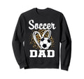 Soccer Dad Leopard Heart Sweatshirt - Aesthetic Graphic for Adults - T-Shirt, Sweatshirt, Hoodie
