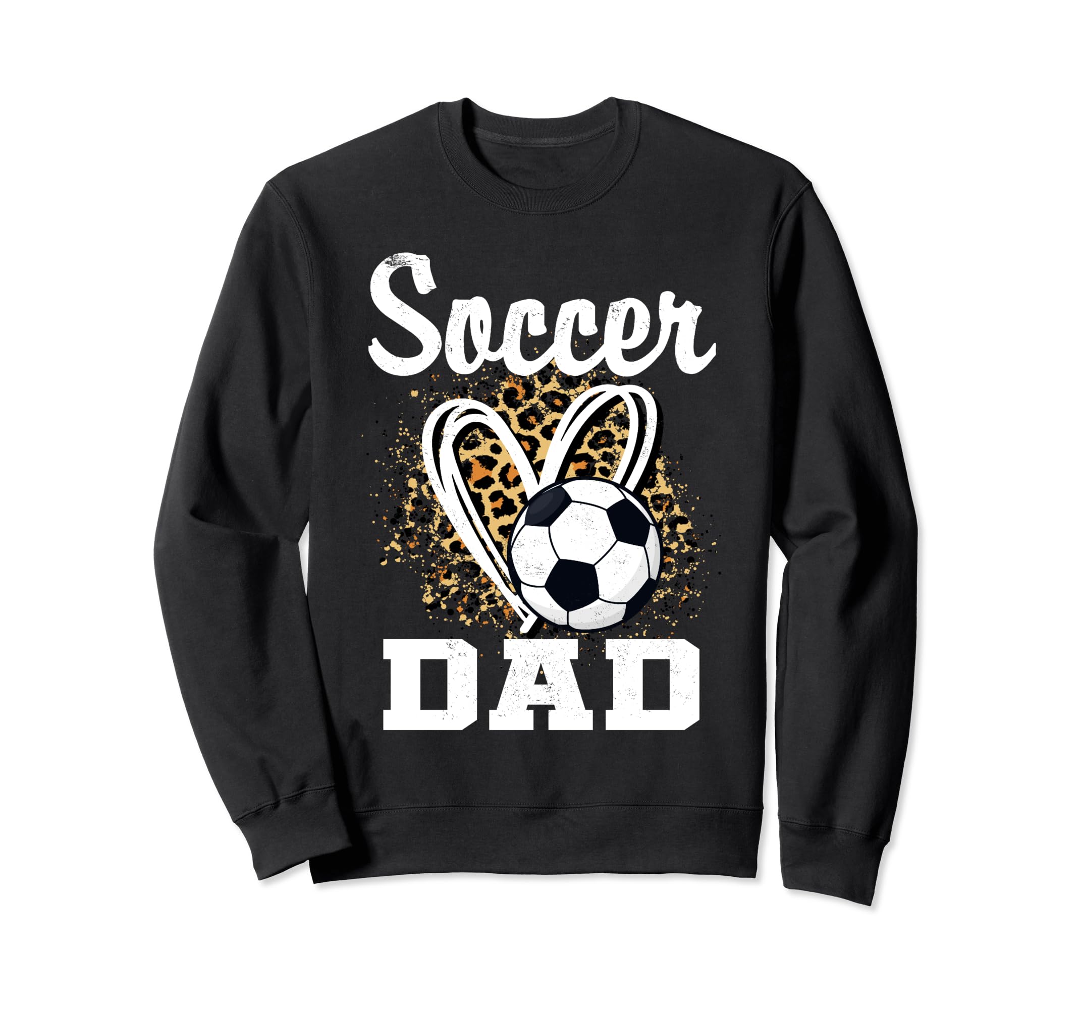 Soccer Dad Leopard Heart Sweatshirt - Aesthetic Graphic for Adults - T-Shirt, Sweatshirt, Hoodie