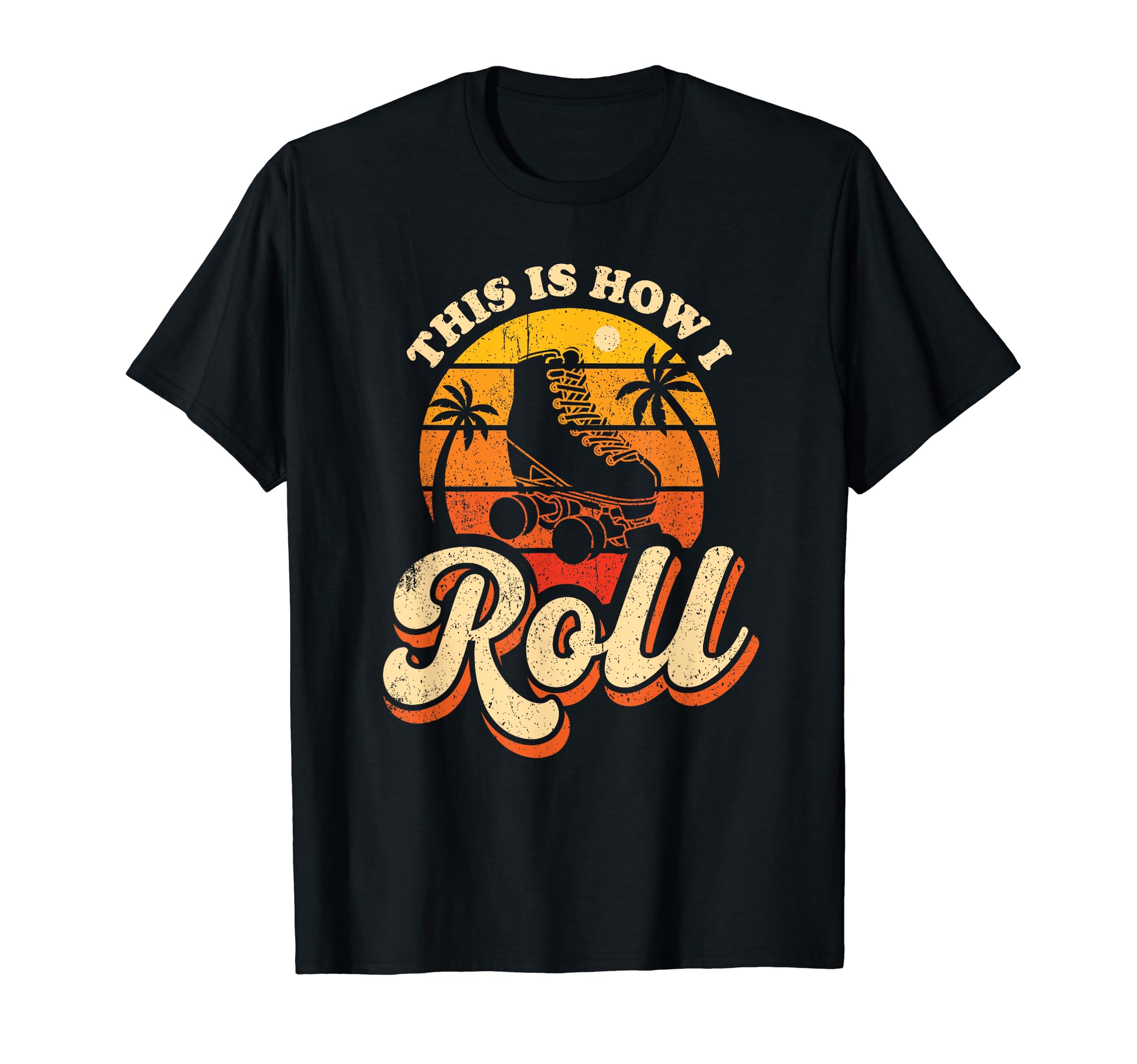 Roller Skates Funny Seventies Disco T-Shirt - Custom Art Print Unisex - T-Shirt, Sweatshirt, Hoodie