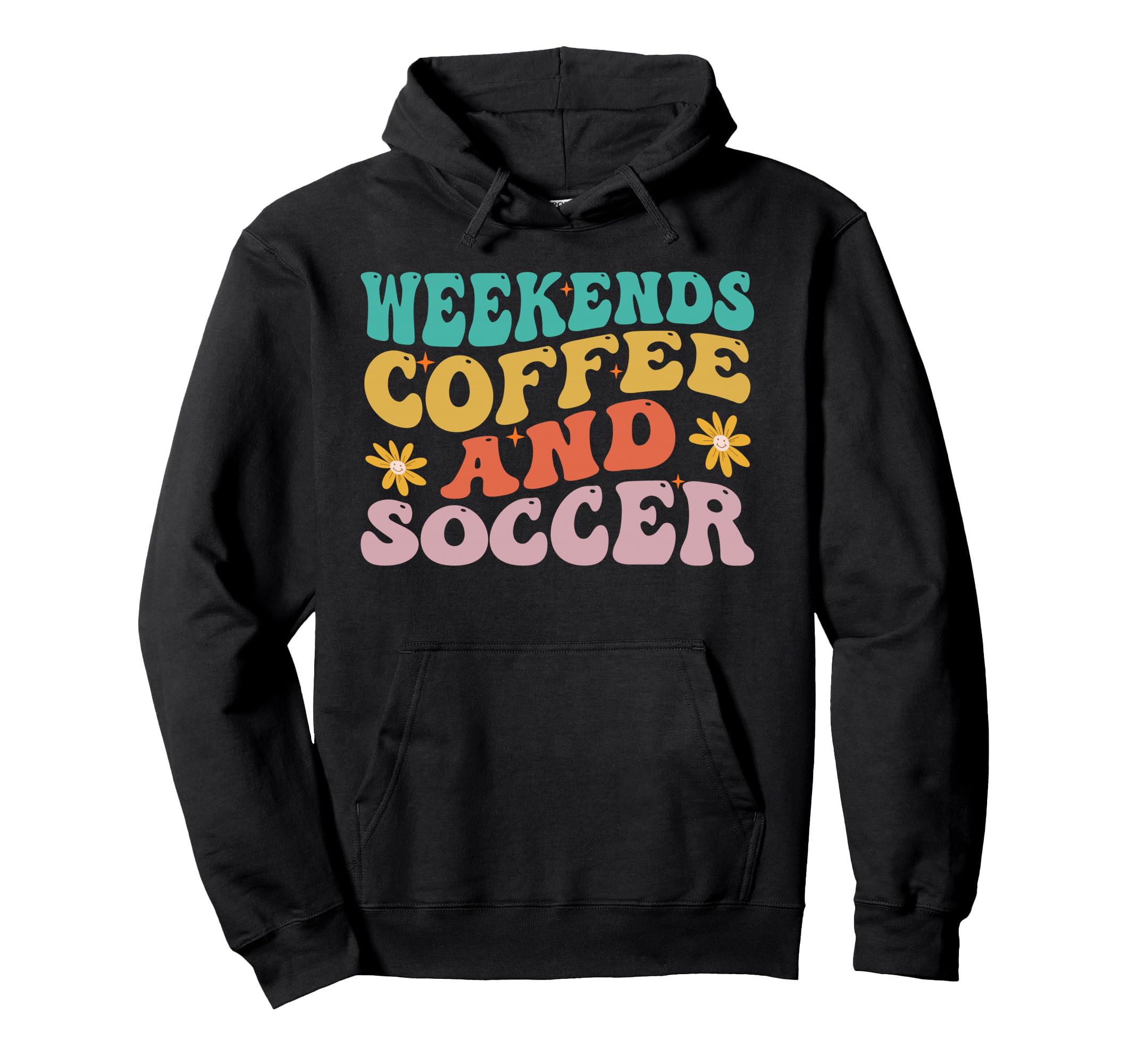 Funny Weekends Coffee And Soccer Hoodie - Minimalist Print Men Women - T-Shirt, Sweatshirt, Hoodie