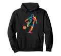 Colorful Funny Soccer Player Fan Game Hoodie - Graphic Print for Adults - T-Shirt, Sweatshirt, Hoodie