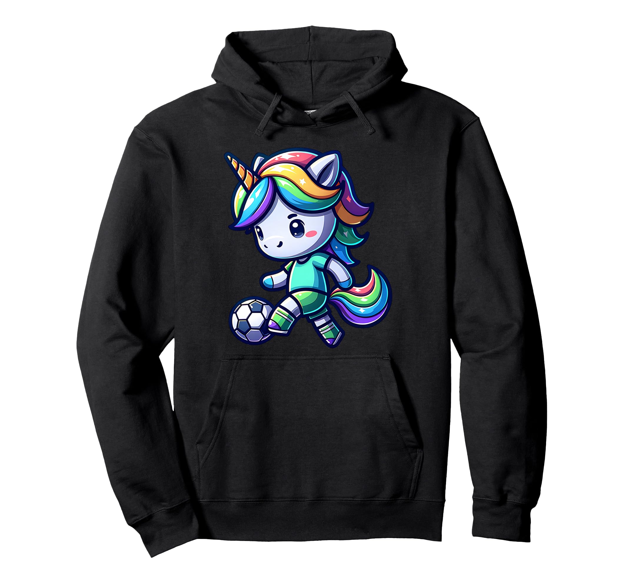 Footballer Unicorn Fans Soccer Team Hoodie - Aesthetic Graphic Unisex - T-Shirt, Sweatshirt, Hoodie