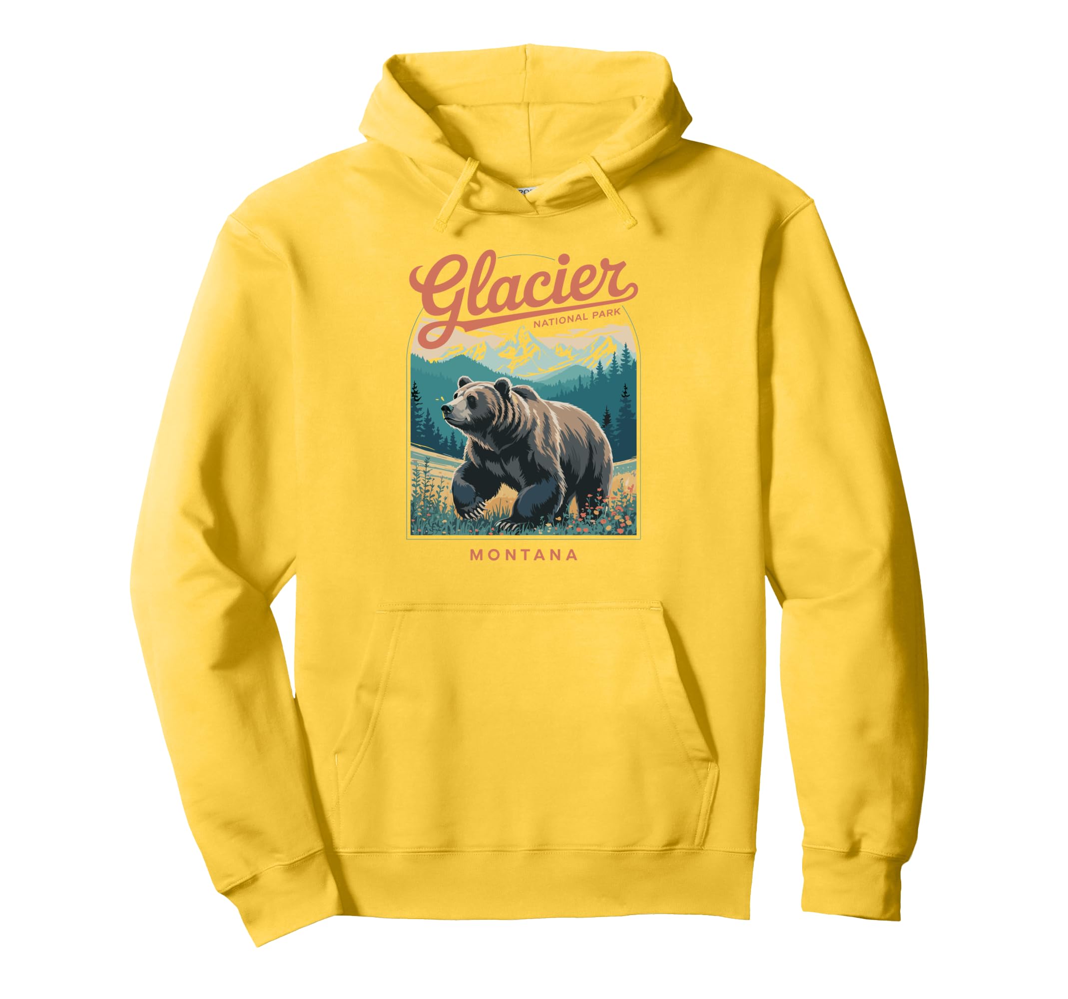 Glacier National Park Montana Usa Outdoor Hoodie - Graphic Print Unisex - T-Shirt, Sweatshirt, Hoodie