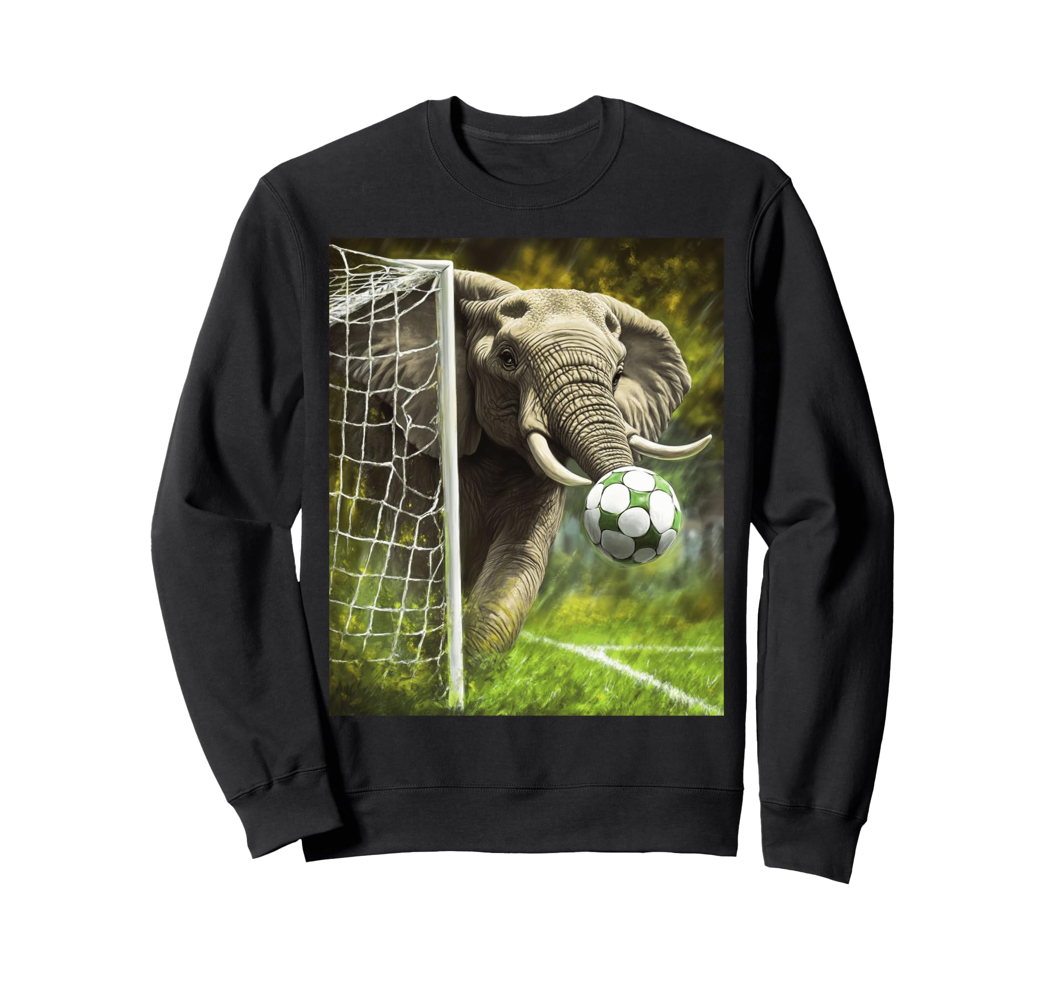 Funny Elephant Soccer Player Animal Sweatshirt - Novelty Apparel Men Women - T-Shirt, Sweatshirt, Hoodie