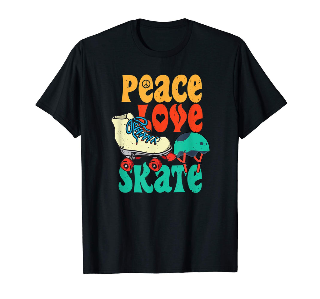 Peace Love Skate Gift Roller Skating T-Shirt - Fun Novelty Design Unisex - T-Shirt, Sweatshirt, Hoodie