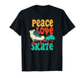 Peace Love Skate Gift Roller Skating T-Shirt - Fun Novelty Design Unisex - T-Shirt, Sweatshirt, Hoodie