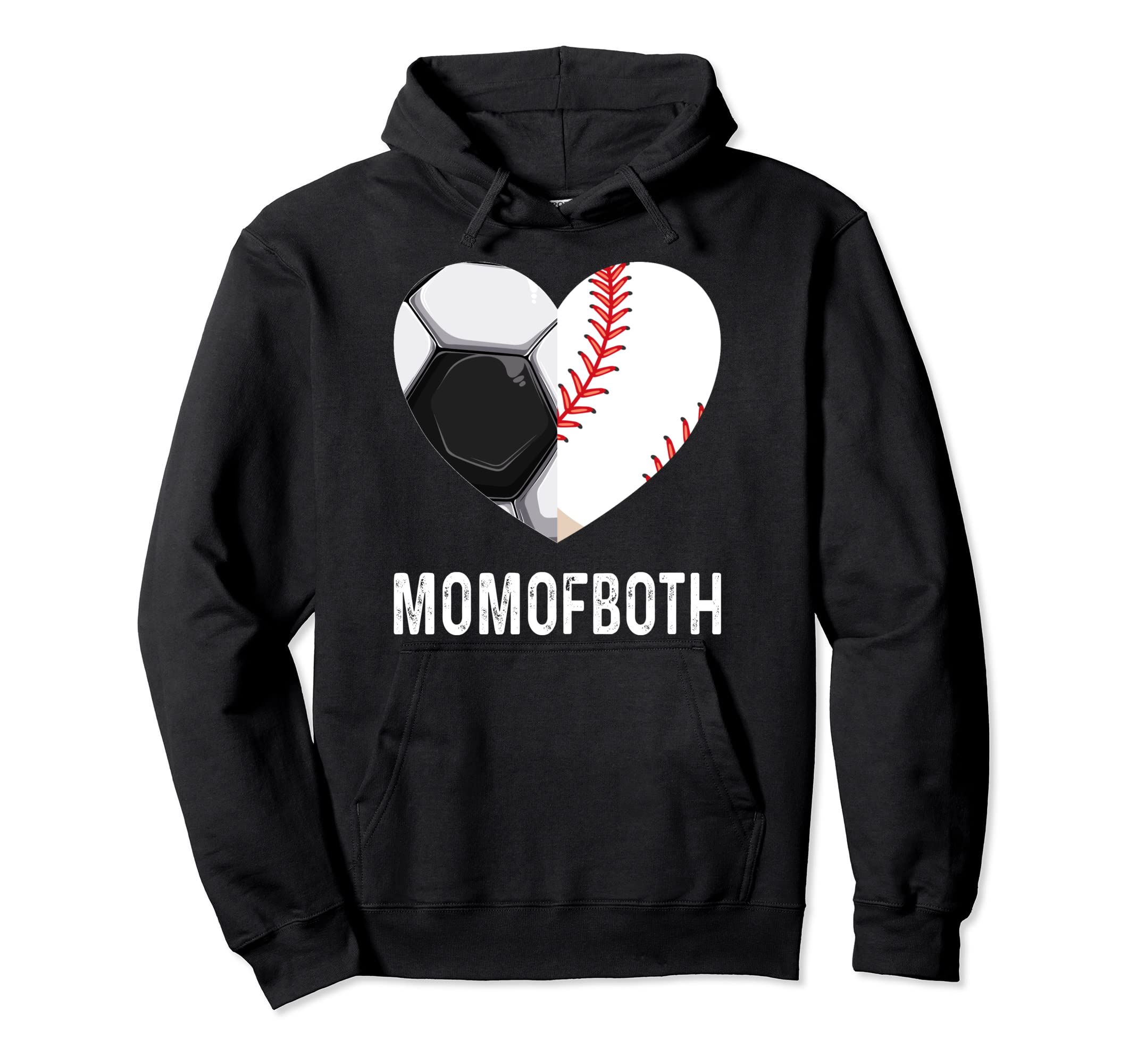 Soccer Baseball T Ball Mom Both Hoodie - Fun Novelty Design Unisex - T-Shirt, Sweatshirt, Hoodie