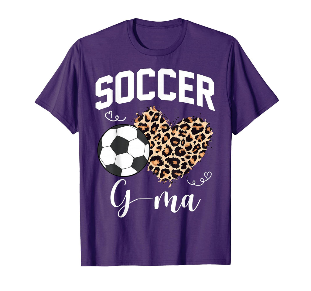 Soccer G Ma Heart Leopard Mom Grandma T-Shirt - Unique Graphic Men Women - T-Shirt, Sweatshirt, Hoodie