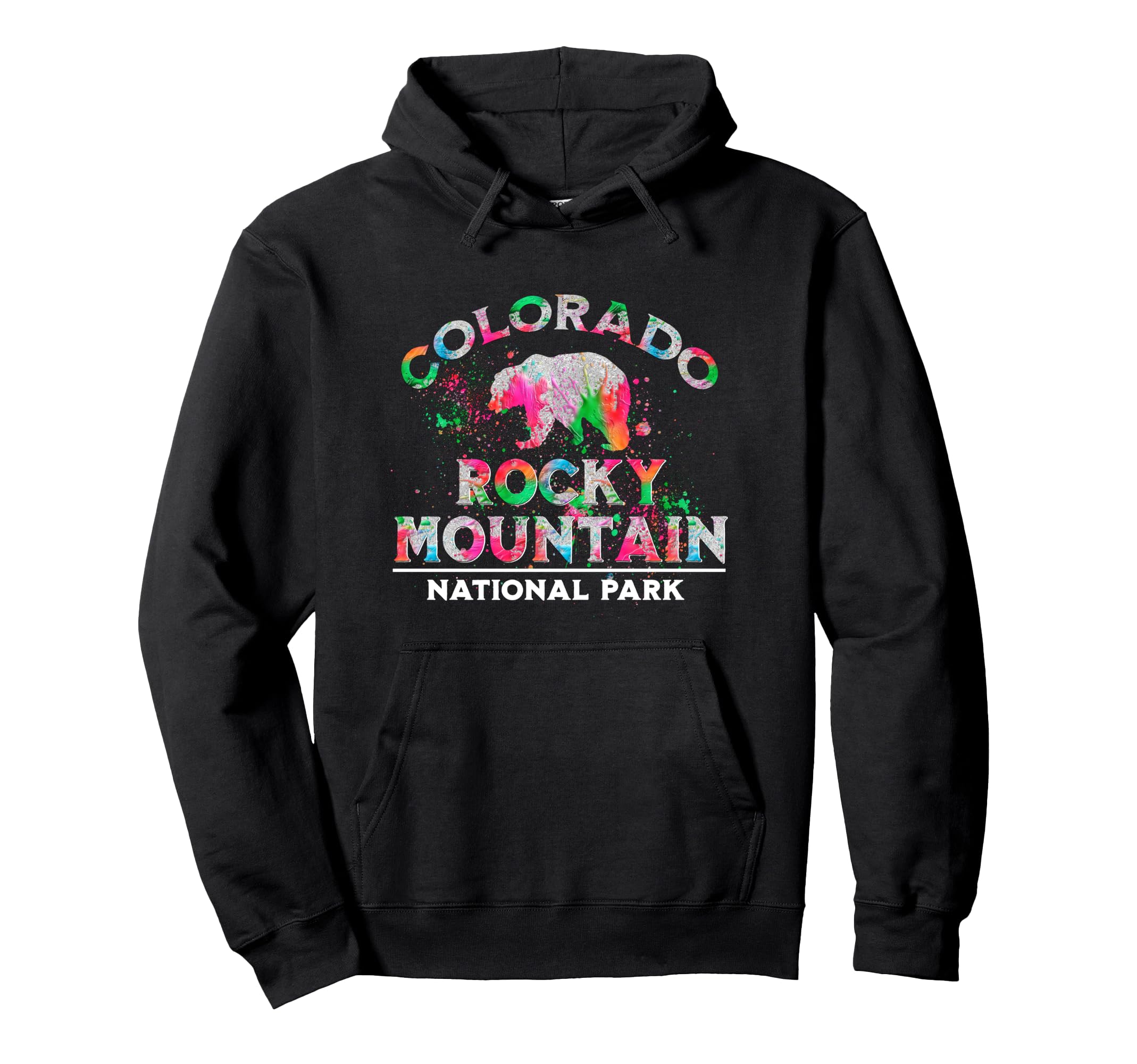 Rocky Mountain National Park Colorado Bear Hoodie - Graphic Print Unisex - T-Shirt, Sweatshirt, Hoodie
