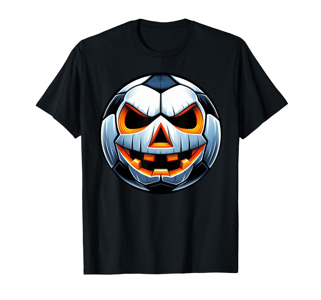 Funny Halloween Jack O Lantern Soccer T-Shirt - Custom Art Print Men Women - T-Shirt, Sweatshirt, Hoodie