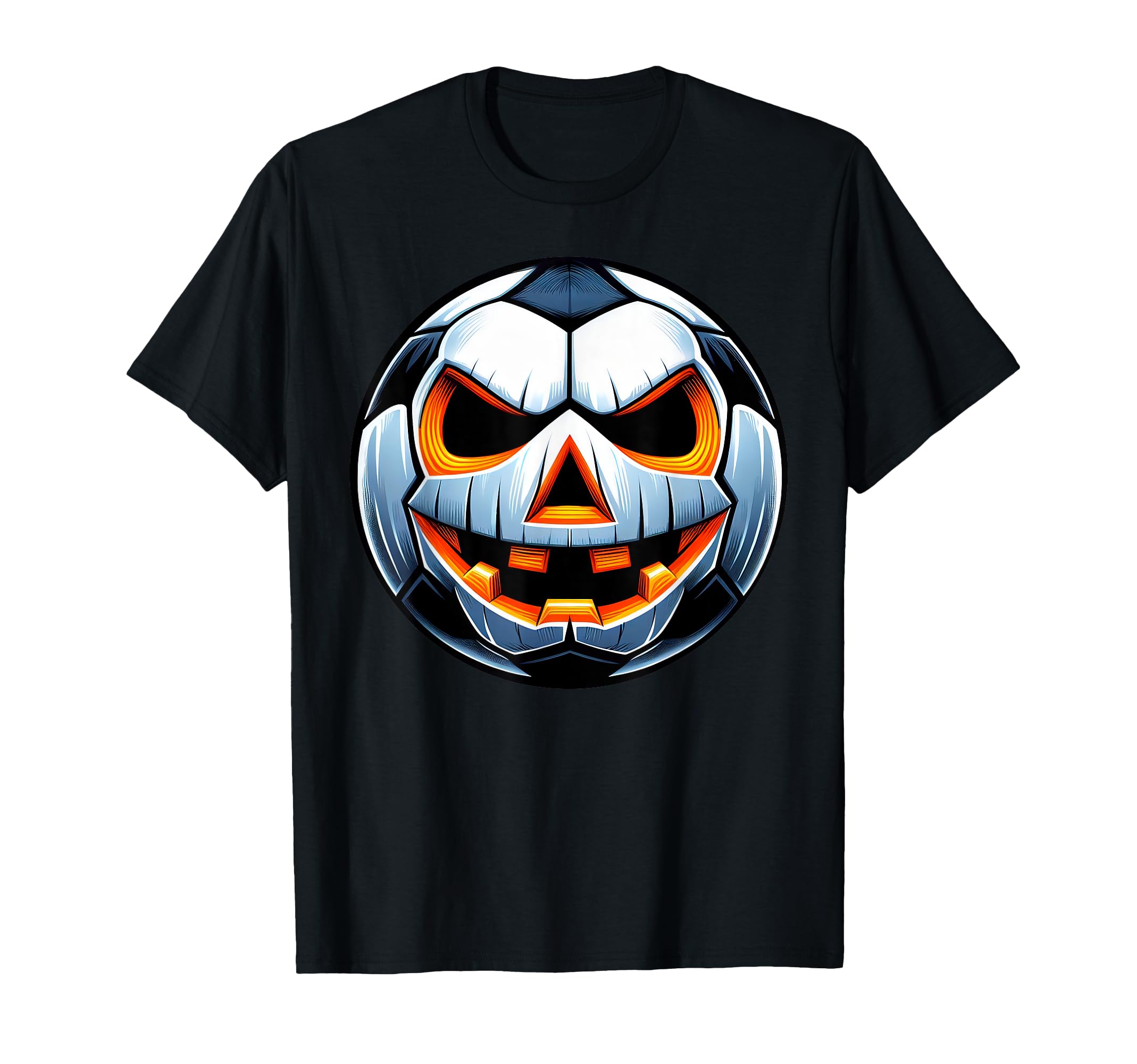 Funny Halloween Jack O Lantern Soccer T-Shirt - Custom Art Print Men Women - T-Shirt, Sweatshirt, Hoodie