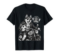 Husky Motorbike Love Footbal Soccer T-Shirt - Fun Novelty Design Men Women - T-Shirt, Sweatshirt, Hoodie