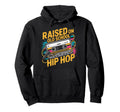 Raised Old School Hip Hop Cassette Hoodie - Unique Graphic Men Women - T-Shirt, Sweatshirt, Hoodie