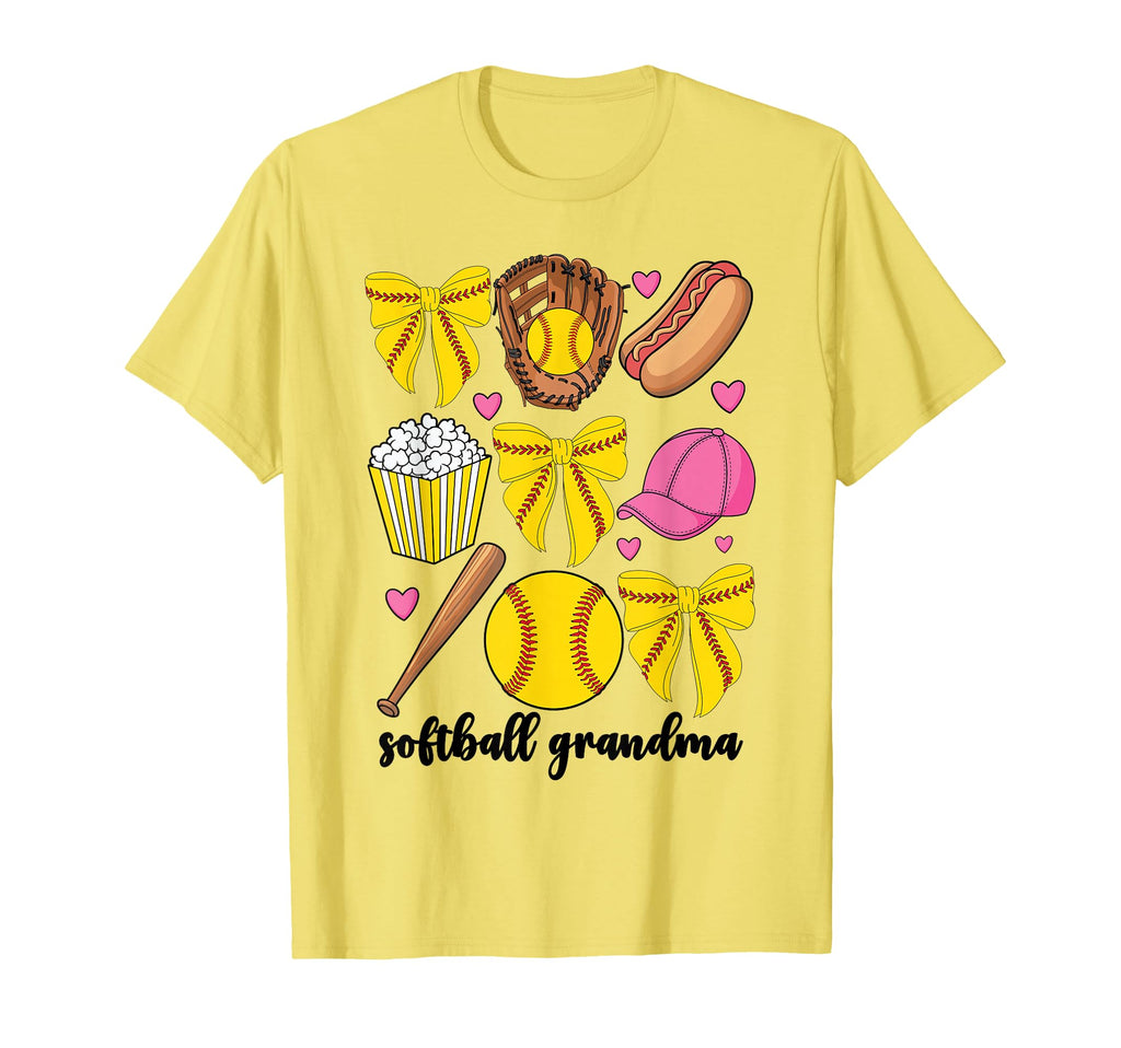 Softball Grandma Softball Coquette Bow T-Shirt - Custom Art Print Unisex - T-Shirt, Sweatshirt, Hoodie