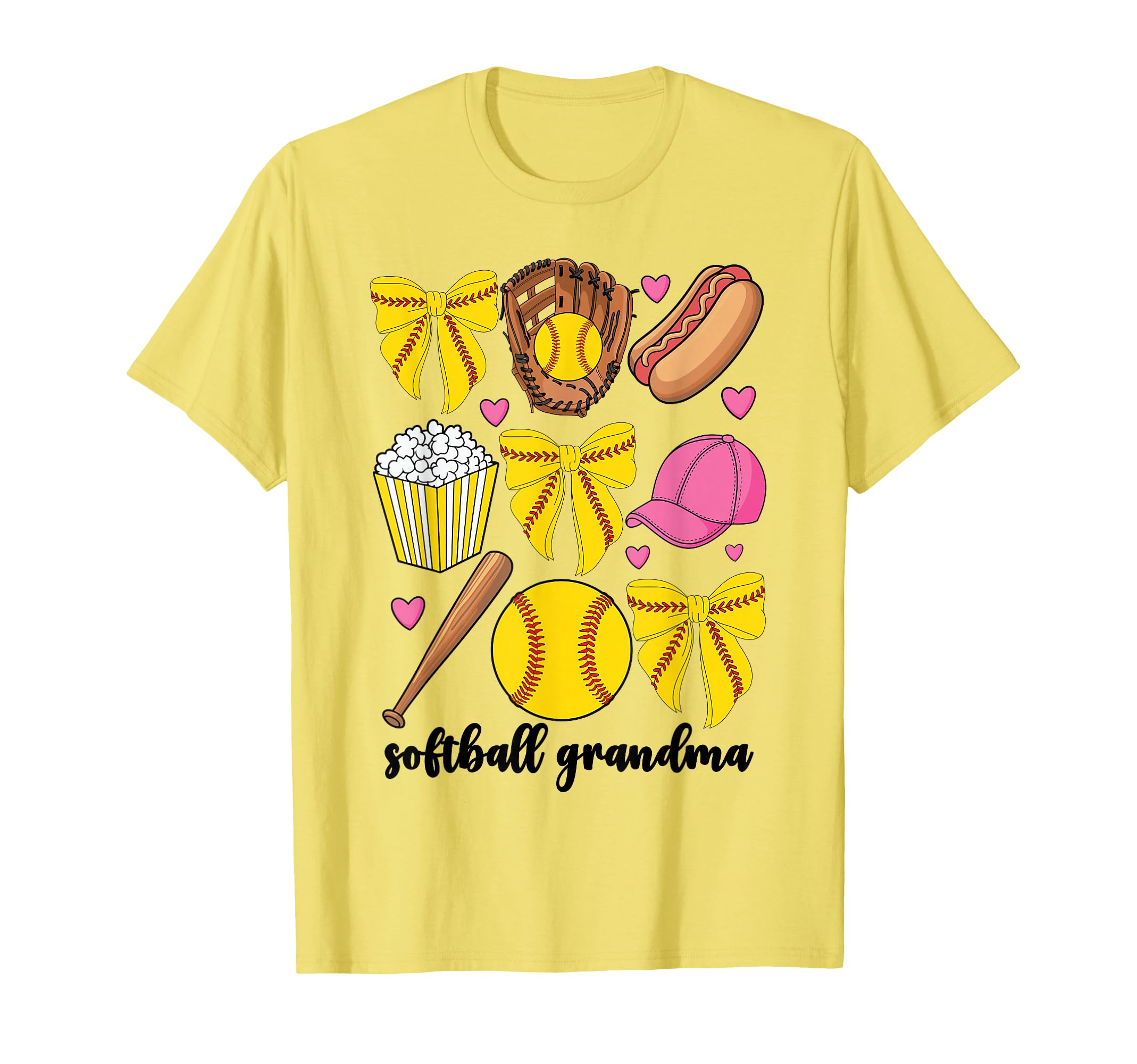 Softball Grandma Softball Coquette Bow T-Shirt - Custom Art Print Unisex - T-Shirt, Sweatshirt, Hoodie
