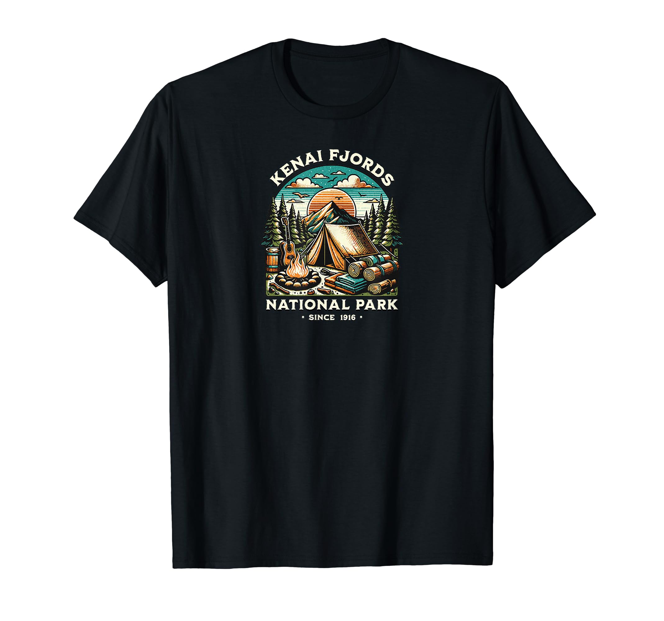 Kenai Fjords National Park Camping T-Shirt - Trendy Graphic Unisex - T-Shirt, Sweatshirt, Hoodie