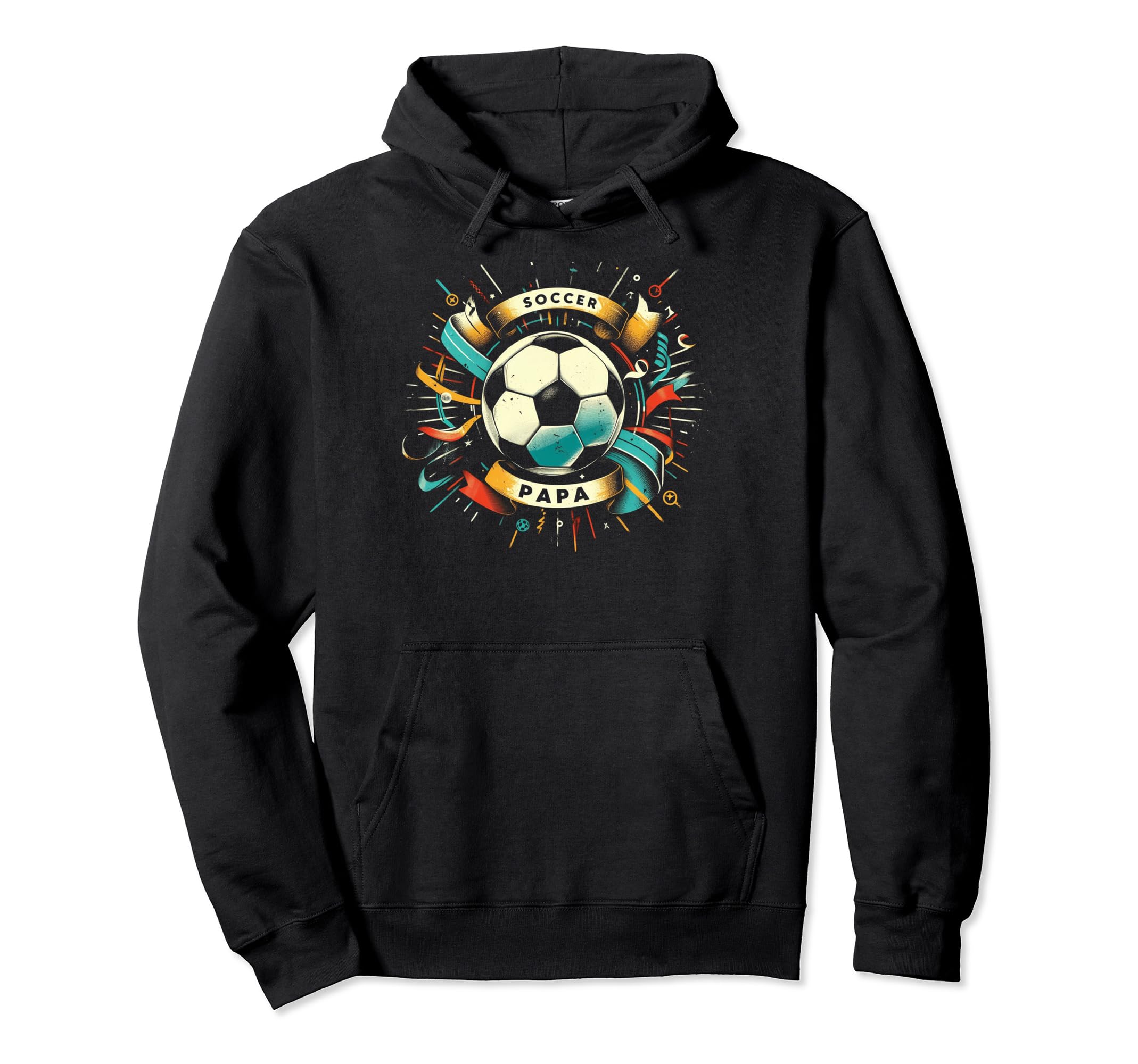 Soccer Papa Family Matching Dad Fathers Hoodie - Custom Art Print Unisex - T-Shirt, Sweatshirt, Hoodie