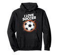 I Love Soccer Vibrant Passion Expression Hoodie - Custom Art Print Unisex - T-Shirt, Sweatshirt, Hoodie