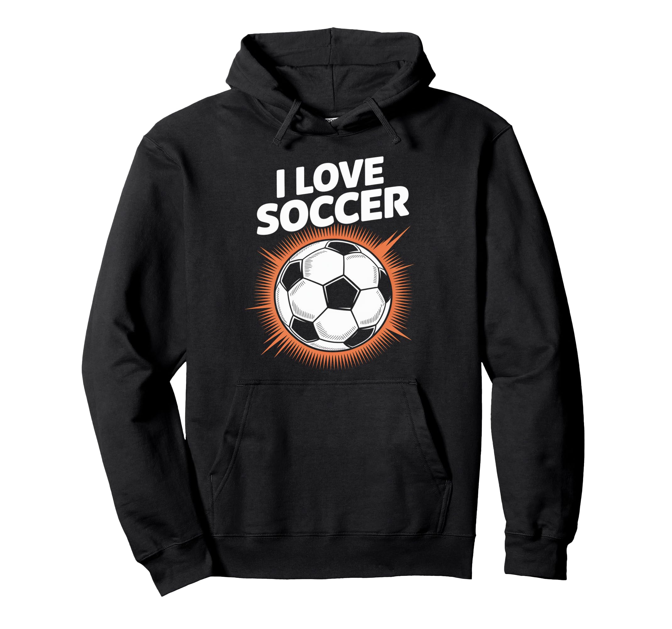 I Love Soccer Vibrant Passion Expression Hoodie - Custom Art Print Unisex - T-Shirt, Sweatshirt, Hoodie