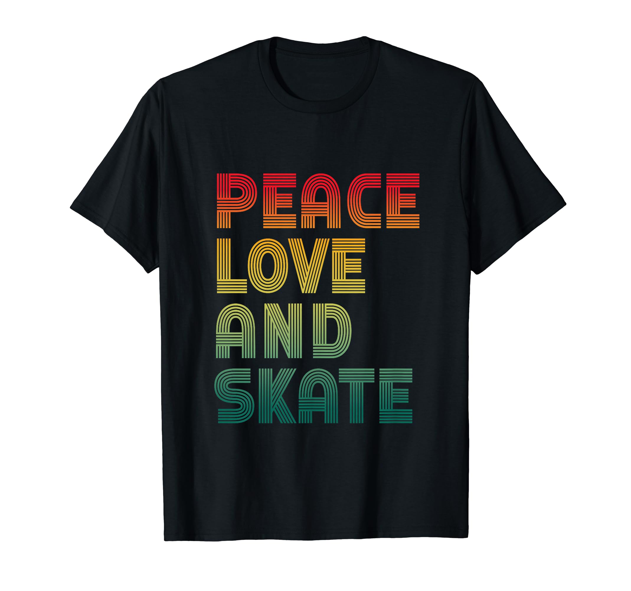 Peace Love And Skate Roller Skater T-Shirt - Aesthetic Graphic for Adults - T-Shirt, Sweatshirt, Hoodie