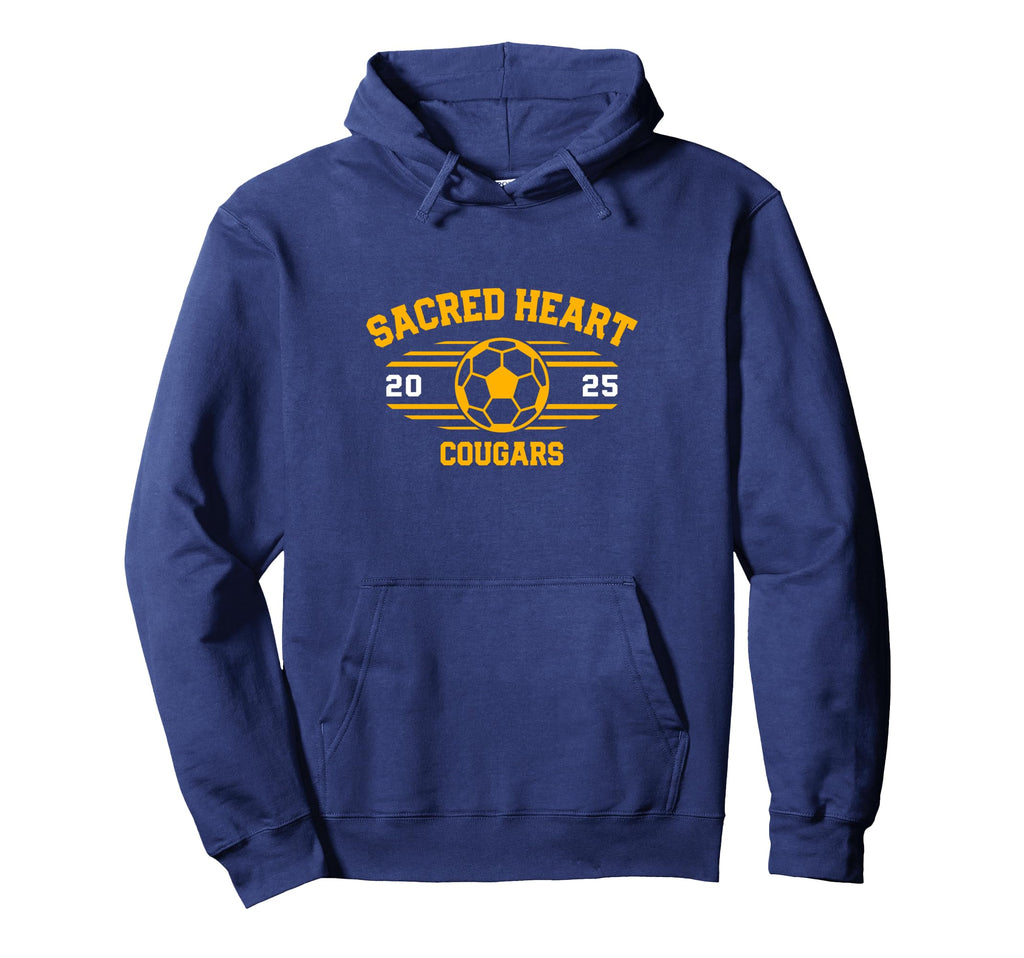 Sacred Heart Cougars Soccer Ball 2025 Hoodie - Unique Graphic Unisex - T-Shirt, Sweatshirt, Hoodie