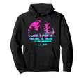Eighties 80S 90S Beach Palm Trees Hoodie - Custom Art Print Unisex - T-Shirt, Sweatshirt, Hoodie