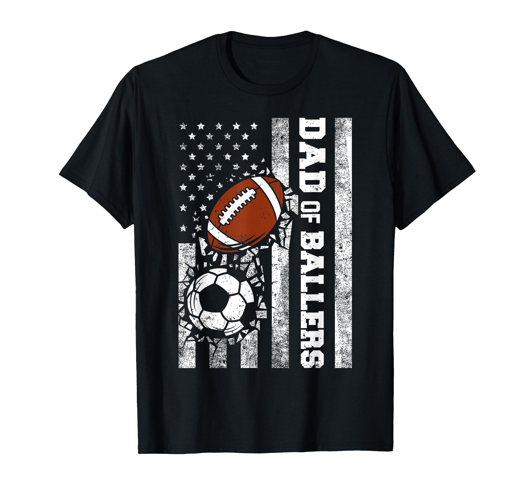Dad Ballers Funny Usa Flag Soccer T-Shirt - Casual Everyday Wear Unisex - T-Shirt, Sweatshirt, Hoodie