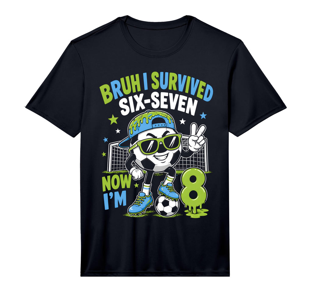 8Th Birthday Soccer Ice Cream Drip 8 T-Shirt - Streetwear Style for Adults - T-Shirt, Sweatshirt, Hoodie