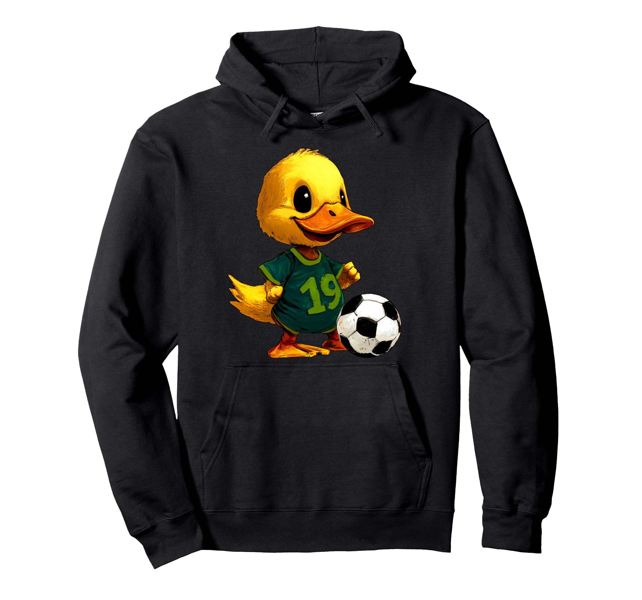 Duckling Footballer Hoodie - Custom Art Print Men Women - T-Shirt, Sweatshirt, Hoodie