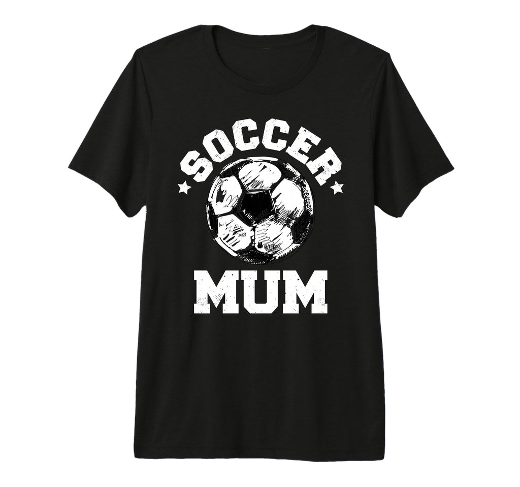 Soccer Mum Soccer Ball Distressed Funny T-Shirt - Trendy Graphic Unisex - T-Shirt, Sweatshirt, Hoodie