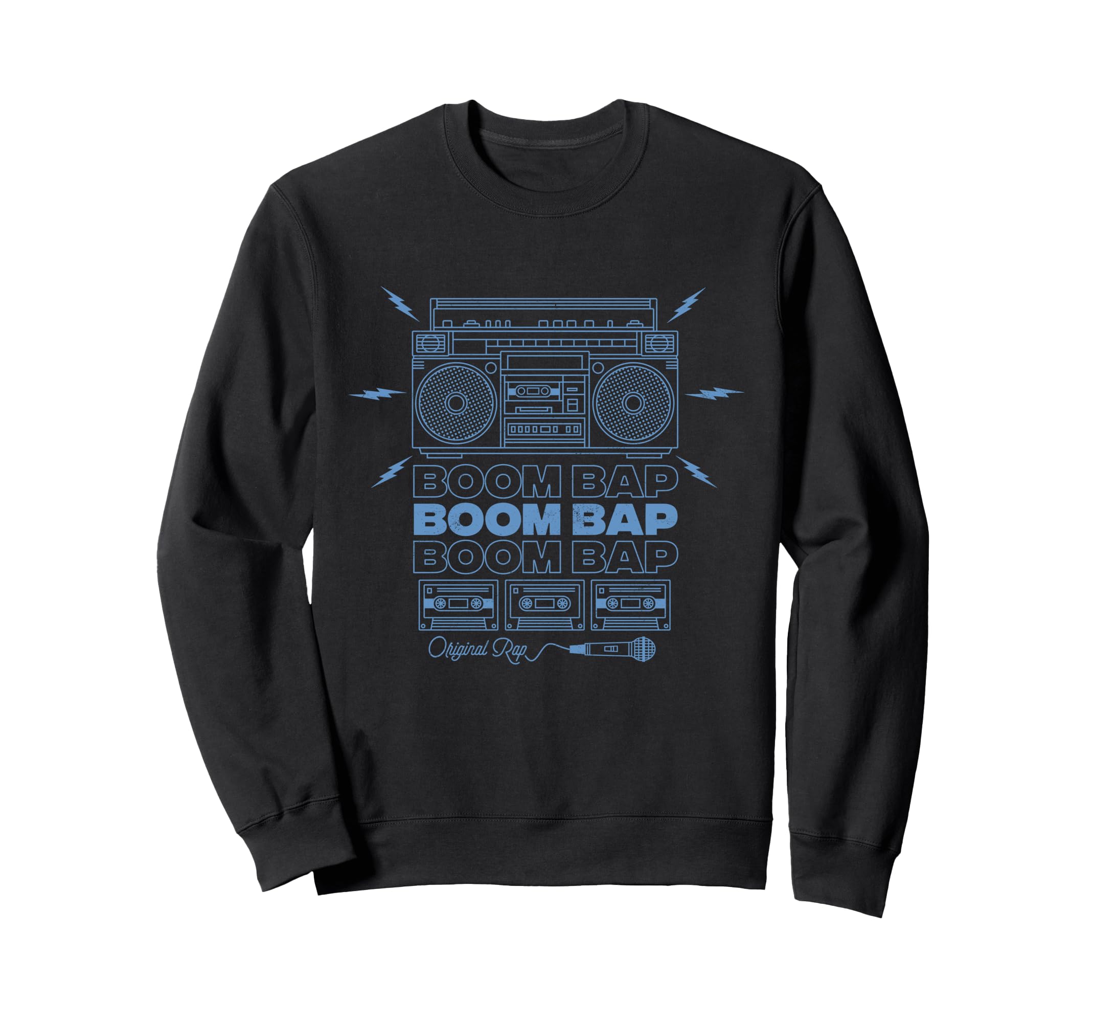 Old School Rap Ghetto Blaster Sweatshirt - Fun Novelty Design for Adults - T-Shirt, Sweatshirt, Hoodie