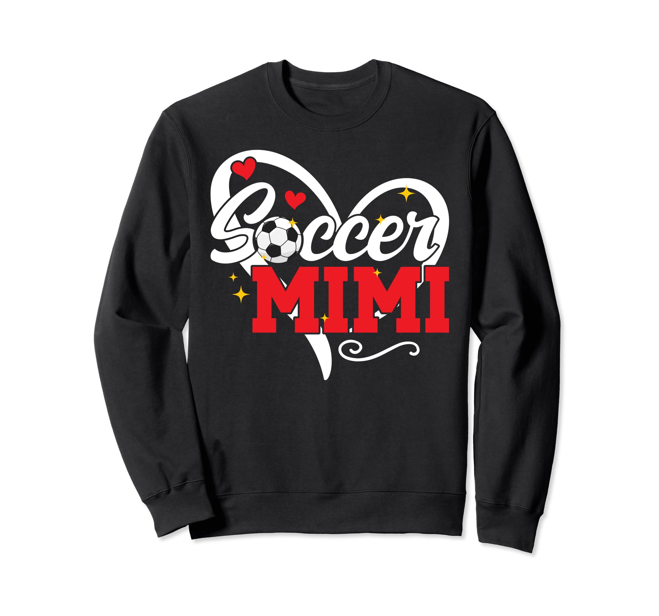 Soccer Mimi Heart Grandma Mimi Sweatshirt - Trendy Graphic for Adults - T-Shirt, Sweatshirt, Hoodie
