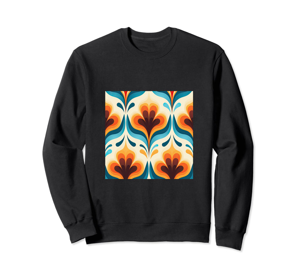 70S Wallpaper Flowers Floral Sweatshirt - Casual Everyday Wear Unisex - T-Shirt, Sweatshirt, Hoodie