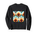 70S Wallpaper Flowers Floral Sweatshirt - Casual Everyday Wear Unisex - T-Shirt, Sweatshirt, Hoodie