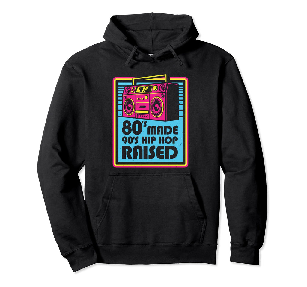 80S Made 90S Hip Hop Music Lover Hoodie - Custom Art Print for Adults - T-Shirt, Sweatshirt, Hoodie