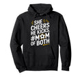He Cheers Mom Both Soccer Player And Hoodie - Unique Graphic Unisex - T-Shirt, Sweatshirt, Hoodie