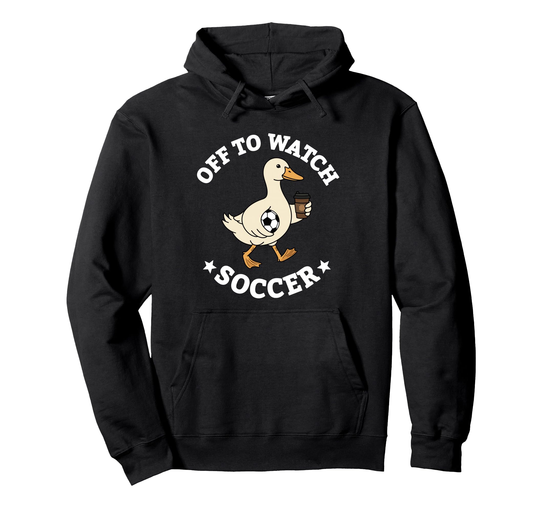 Off To Watch Soccer Mom Funny Goose Hoodie - Novelty Apparel for Adults - T-Shirt, Sweatshirt, Hoodie