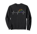 I Love Soccer Heartbeat Rainbow Sweatshirt - Custom Art Print for Adults - T-Shirt, Sweatshirt, Hoodie