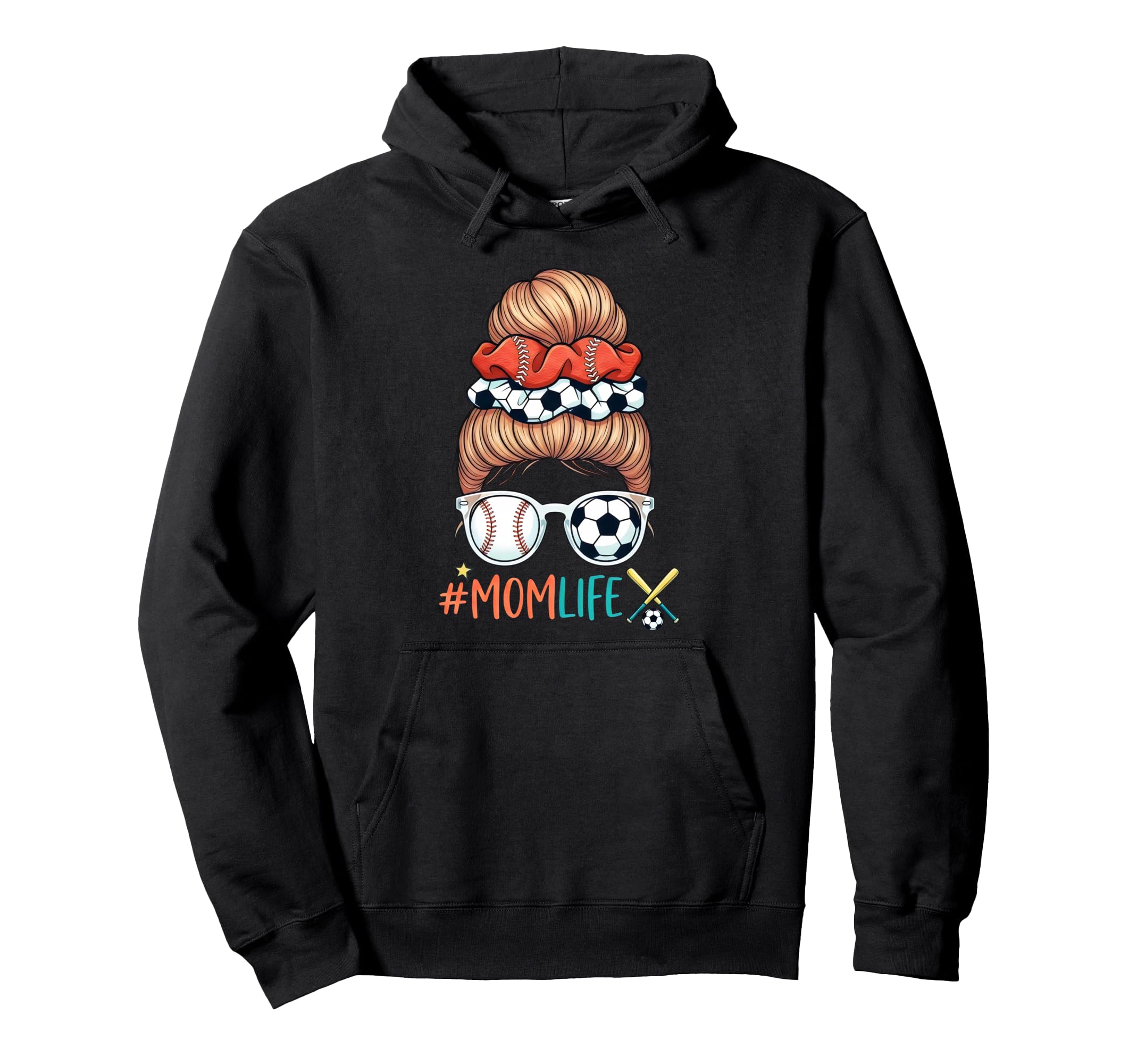 Soccer And Baseball Mom Life Messy Hoodie - Aesthetic Graphic Men Women - T-Shirt, Sweatshirt, Hoodie