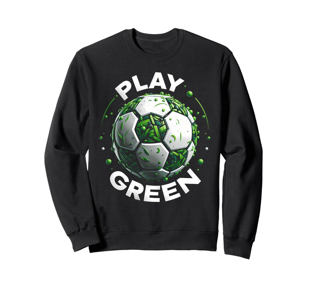 Play Green Coach Soccer Ball Eco Sweatshirt - Minimalist Print Unisex - T-Shirt, Sweatshirt, Hoodie