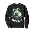 Play Green Coach Soccer Ball Eco Sweatshirt - Minimalist Print Unisex - T-Shirt, Sweatshirt, Hoodie