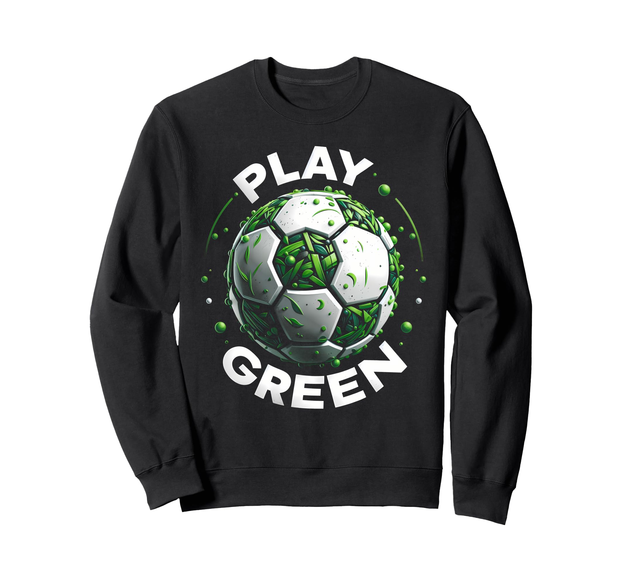 Play Green Coach Soccer Ball Eco Sweatshirt - Minimalist Print Unisex - T-Shirt, Sweatshirt, Hoodie