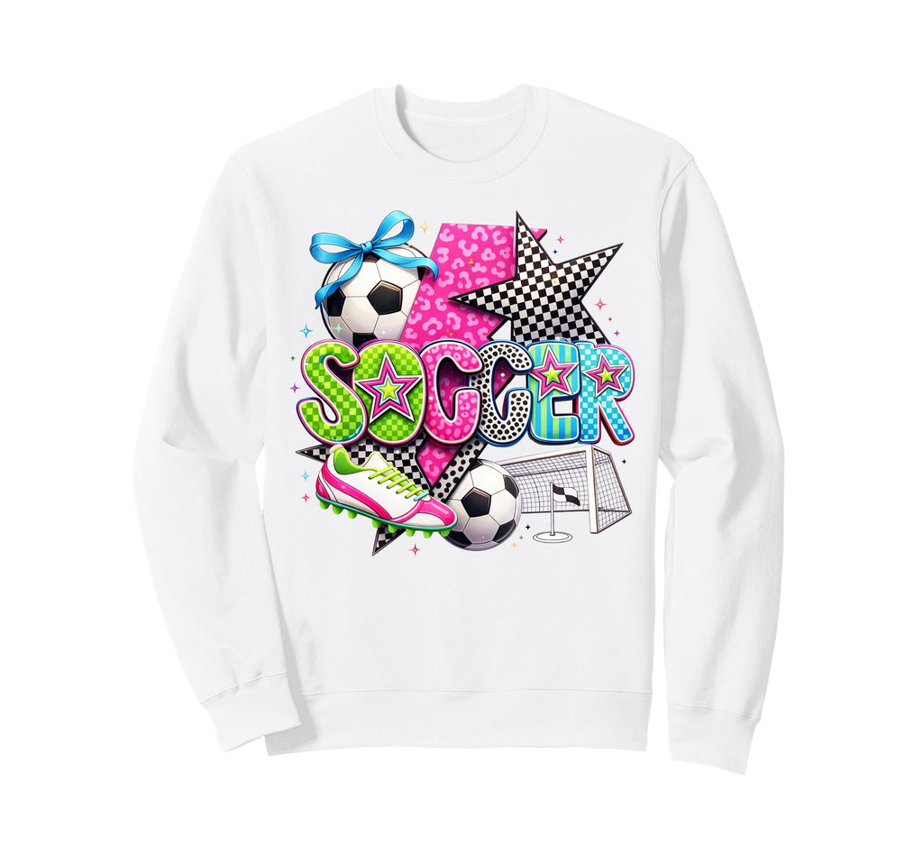 Colorful Soccer Player Sporty Sweatshirt - Aesthetic Graphic for Adults - T-Shirt, Sweatshirt, Hoodie